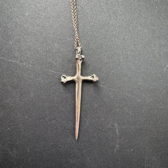 Souvenir Jewelry Jewelry - Souvenir Jewelry Bone Cross Sword Necklace Sterling Silver